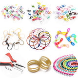 DIY Jewelry Making Tool Kit with Lobster Clasp, Jump Rings, Ear Hooks, Pliers