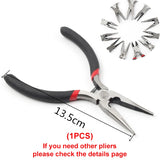 DIY Jewelry Making Tool Kit with Lobster Clasp, Jump Rings, Ear Hooks, Pliers