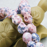 Pink Multicolor Riverstones Rainbow Skull Beads for Jewelry Making