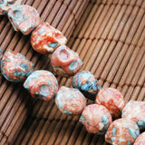12mm Red Multicolor Riverstone Skull Beads for DIY Jewelry Making