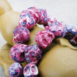Rainbow Riverstones Skull Beads for DIY Jewelry Making