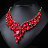 Vintage Crystal Necklace Set for Women