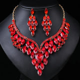 Vintage Crystal Necklace Set for Women