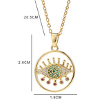 Zircon Eye Pendant Demon Eye Necklace Female Niche High-grade Sense Pendant
