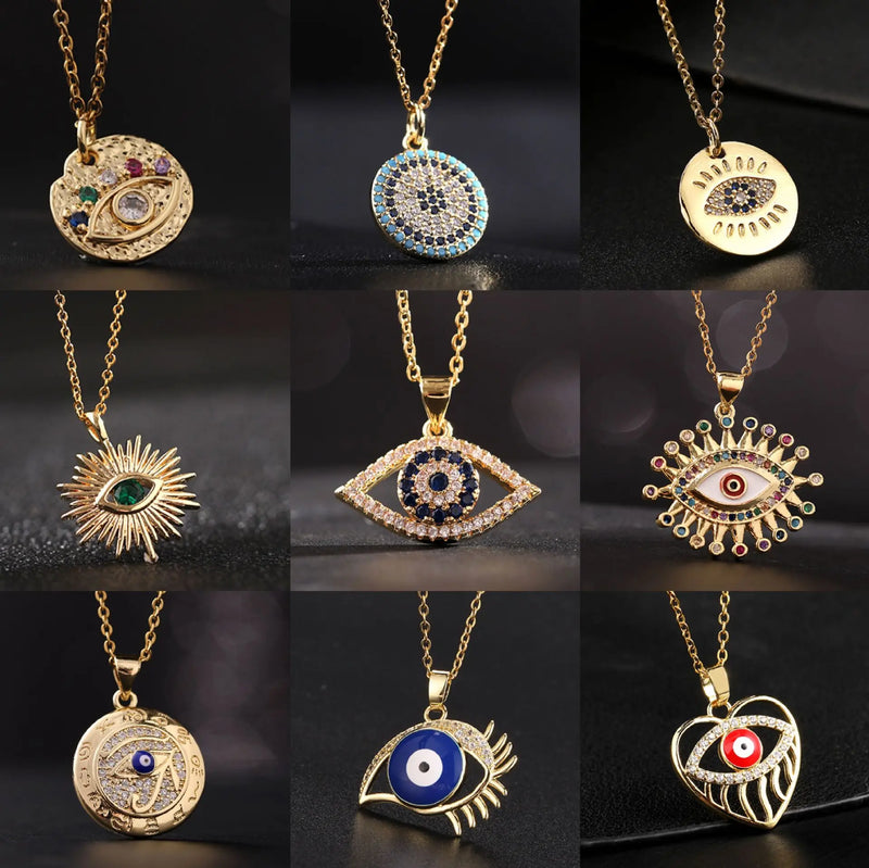 Zircon Eye Pendant Demon Eye Necklace Female Niche High-grade Sense Pendant