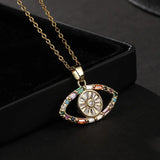 Zircon Eye Pendant Demon Eye Necklace Female Niche High-grade Sense Pendant