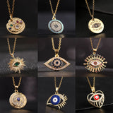 Zircon Eye Pendant Demon Eye Necklace Female Niche High-grade Sense Pendant