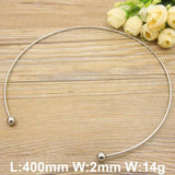 Romantic Silver Torques Necklace for Women