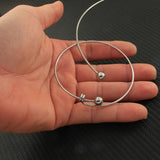 Romantic Silver Torques Necklace for Women