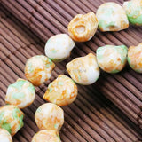 Yellow Multicolor Riverstones Skull Beads for Jewelry Making