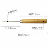 Leather Awl Wooden Handle Tool Drill Tailoring Accessories