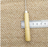 Leather Awl Wooden Handle Tool Drill Tailoring Accessories