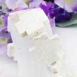 34mm Cross Turkey Howlite Chalcedony Loose Beads DIY 15inch
