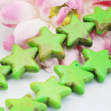 Green Star Turkey Stone Howlite Chalcedony Loose Beads DIY 15inch Women 20mm