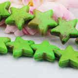 Green Star Turkey Stone Howlite Chalcedony Loose Beads DIY 15inch Women 20mm