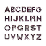 50pcs 8mm Slide Letters Charms A-Z Alloy Rhinestone Alphabet for DIY Bracelet
