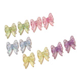 6pcs 22*29mm Acrylic Beaded Ribbon Bow Earring DIY Jewelry