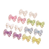 6pcs 22*29mm Acrylic Beaded Ribbon Bow Earring DIY Jewelry
