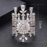 African Dubai Wide CZ Rings For Women Superstar Party Jewelry