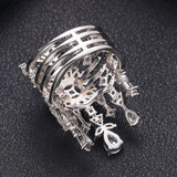 African Dubai Wide CZ Rings For Women Superstar Party Jewelry
