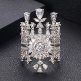 African Dubai Wide CZ Rings For Women Superstar Party Jewelry