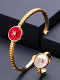 African Bangle Ring Set Wedding CZ Dubai Bridal Jewelry Set
