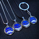 One Piece Anime Ace Necklace for Women Men, Rotating Pendant Chains Choker Colla