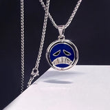 One Piece Anime Ace Necklace for Women Men, Rotating Pendant Chains Choker Colla