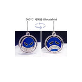 One Piece Anime Ace Necklace for Women Men, Rotating Pendant Chains Choker Colla