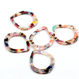 Acetate Acrylic Earrings Charms, Tortoise Shell Bead, Earring Finding Blank