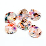 Acetate Acrylic Earrings Charms,Tortoise Shell Bead,Earring Finding Blank