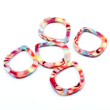 Acetate Acrylic Earrings Charms, Tortoise Shell Bead, Earring Finding Blank