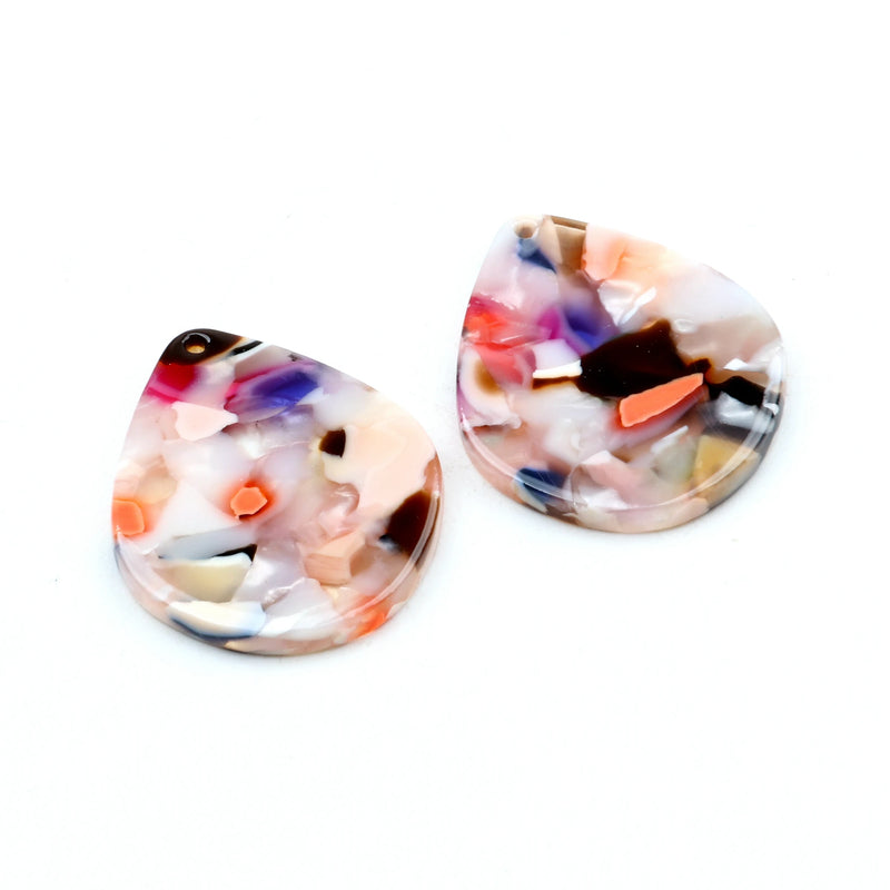 Acetate Acrylic Earrings Charms,Tortoise Shell Bead,Earring Finding Blank