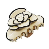 Acetate Camellia Hair Claw Clip for Women Girl Flower French Head Accessories