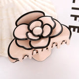 Acetate Camellia Hair Claw Clip for Women Girl Flower French Head Accessories