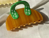 Tortoiseshell Hairpin Bag Geometric Hair Clip Women Accessory