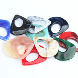 10pcs Acetic Acid Resin Charms 33*40MM Water Drop Shape Random Mix Colour