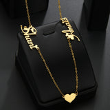 Stainless Steel Butterfly Zircon Letter Necklace for Women