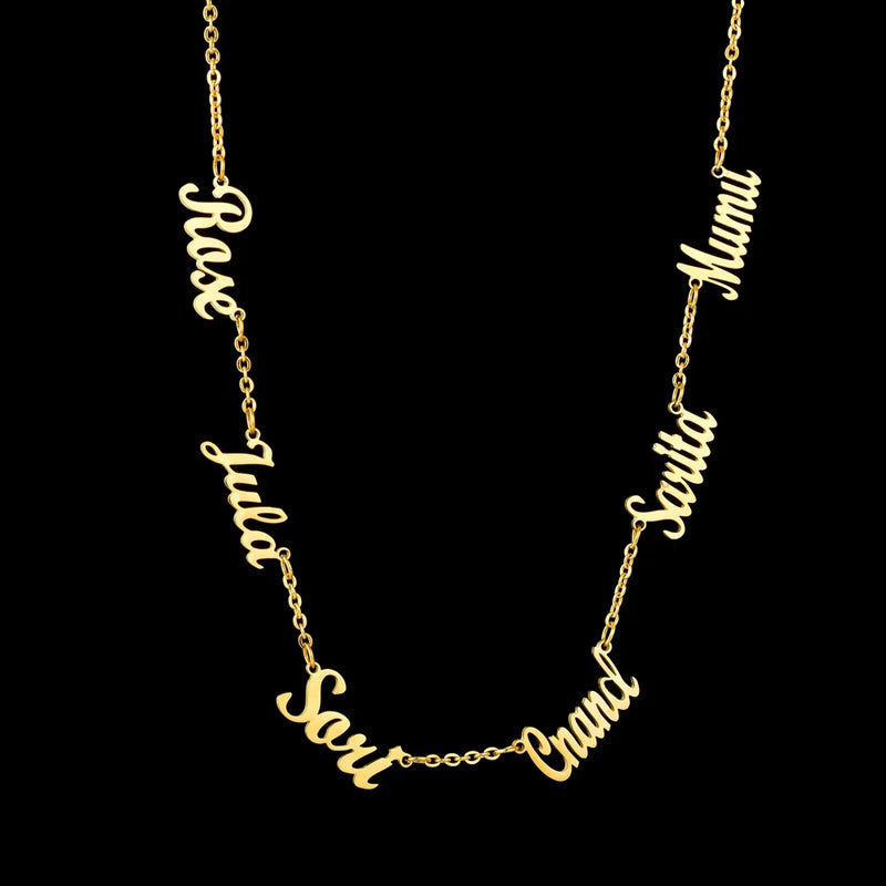 Stainless Steel Butterfly Zircon Letter Necklace for Women