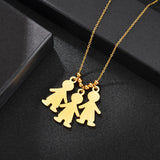 Cheer Up Pendant Necklace Stainless Steel Engrave Name Date Kids Family Birthday