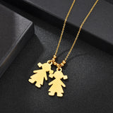 Cheer Up Pendant Necklace Stainless Steel Engrave Name Date Kids Family Birthday