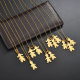 Cheer Up Pendant Necklace Stainless Steel Engrave Name Date Kids Family Birthday