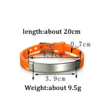 Baby ID Bracelet Engraved Name Date Adjustable Silicone Bangle