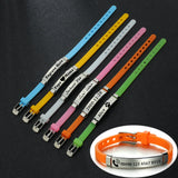 Baby ID Bracelet Engraved Name Date Adjustable Silicone Bangle