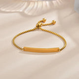 Acheerup Engraved Name Date Chain Bracelet for Women Kids