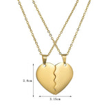 Acheerup Engraving Heart Pendant Necklaces Stainless Steel Jewelry