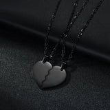 Acheerup Engraving Heart Pendant Necklaces Stainless Steel Jewelry