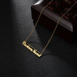 Custom Name Necklaces For Women Stainless Steel Double Letter Adjustable Choker