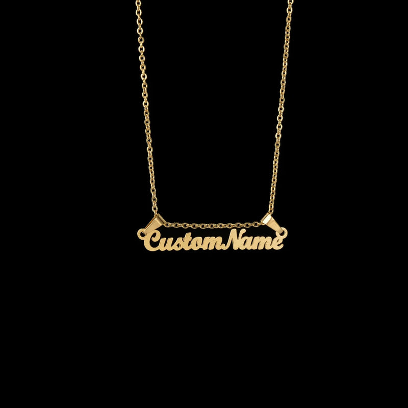 Custom Name Necklaces For Women Stainless Steel Double Letter Adjustable Choker