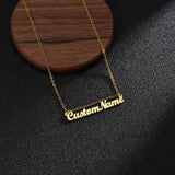 Custom Name Necklaces For Women Stainless Steel Double Letter Adjustable Choker
